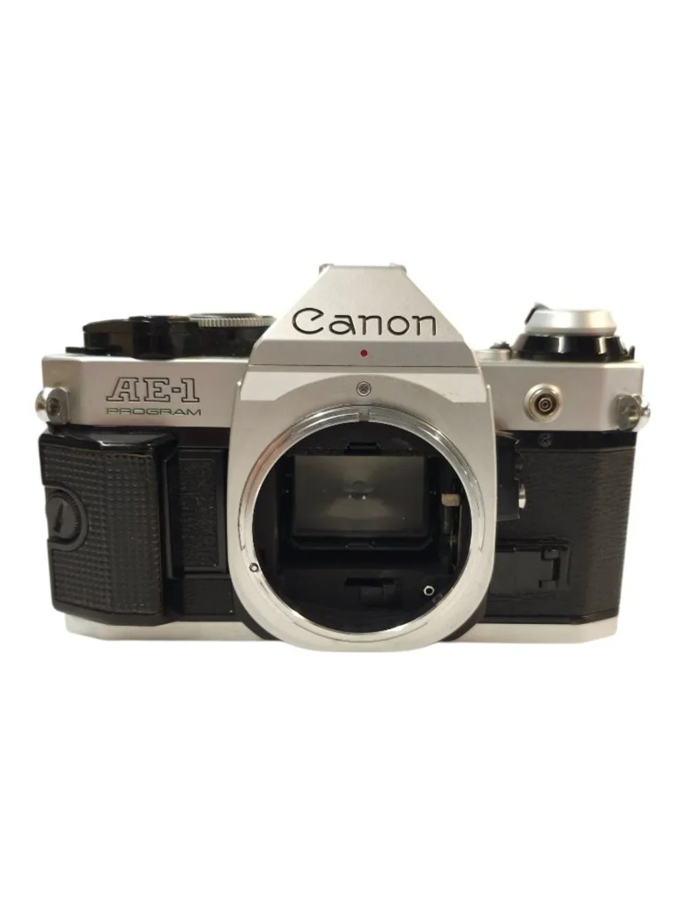 Canon AE-1 Program 35mm Film Black Silver Camera Body TESTED WORKS
